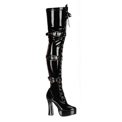Demonia Ranger 302 zwart mat gothic, metal lange veter Demonia Ranger 302 zwart mat gothic, metal lange veter